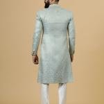 Stunning Sky Blue Banarasi Brocade Achkan | Father Son Combo | Perfect for Grooms | Jaipurio Collection